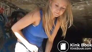 pretty blonde in tight jeans pooing, ScatKings.com Scat Porn 2 ScatKings.com Scat Porn